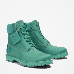 TIMBERLAND WOMEN'S 6 INCH PREMIUM BOOTS WATERPROOF MEDIUM GREEN A5XX7